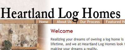 Heartland Log Homes Redesign